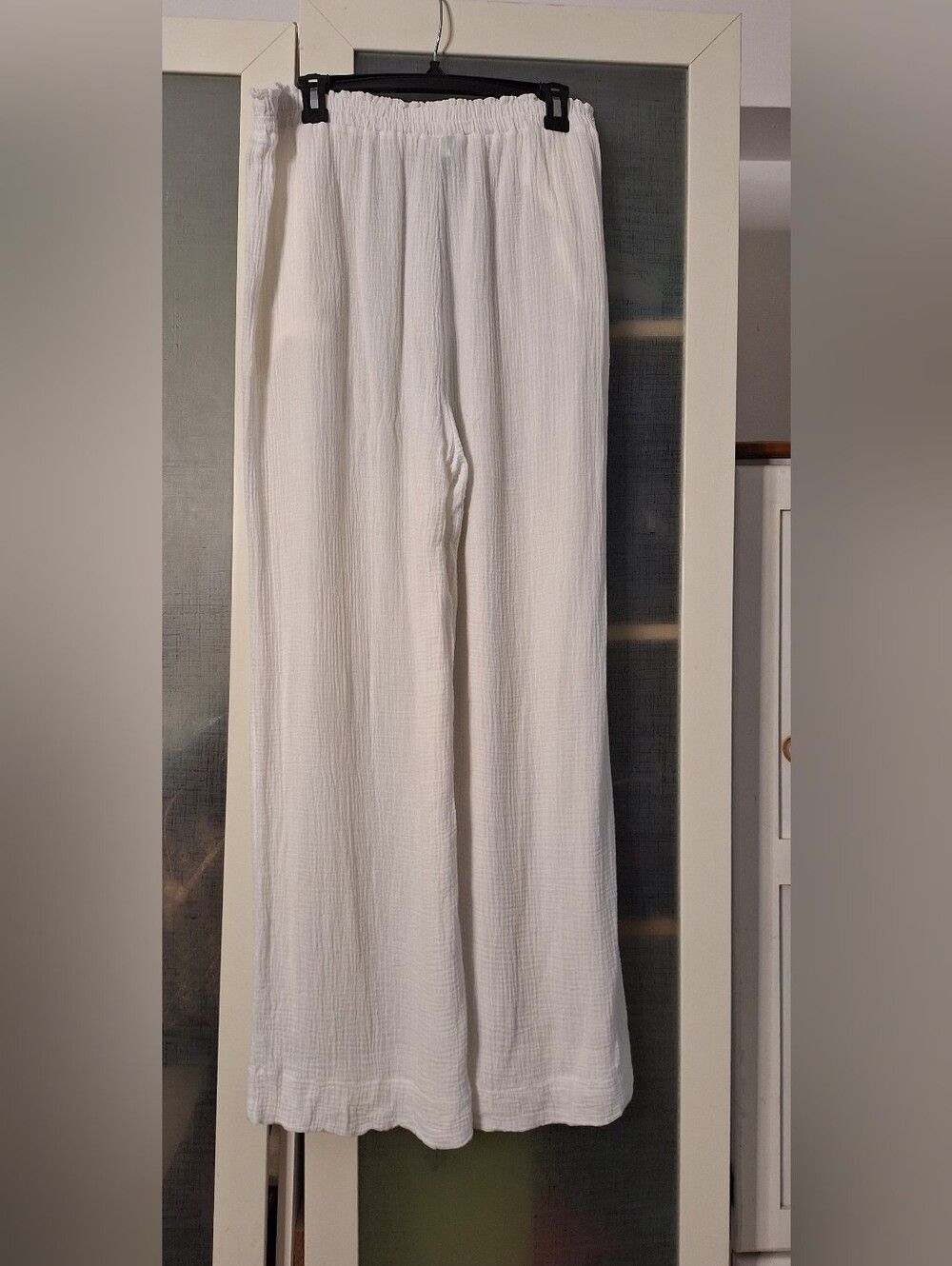 Large White Cotton Gauze Pants - Picture 12 of 12